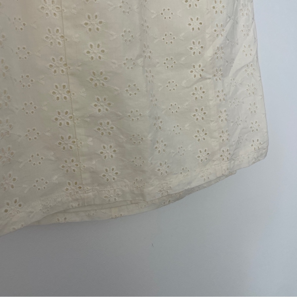 NWT Kimchi Blue White Eyelet Strapless Mini Dress, Romantic Back Tie, Size M - Picture 9 of 10